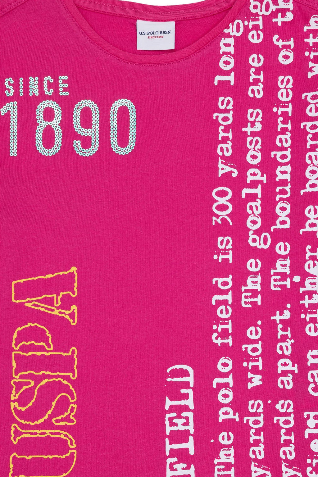 Футболка цвета фуксии для девочек - U.s. polo assn фото 3