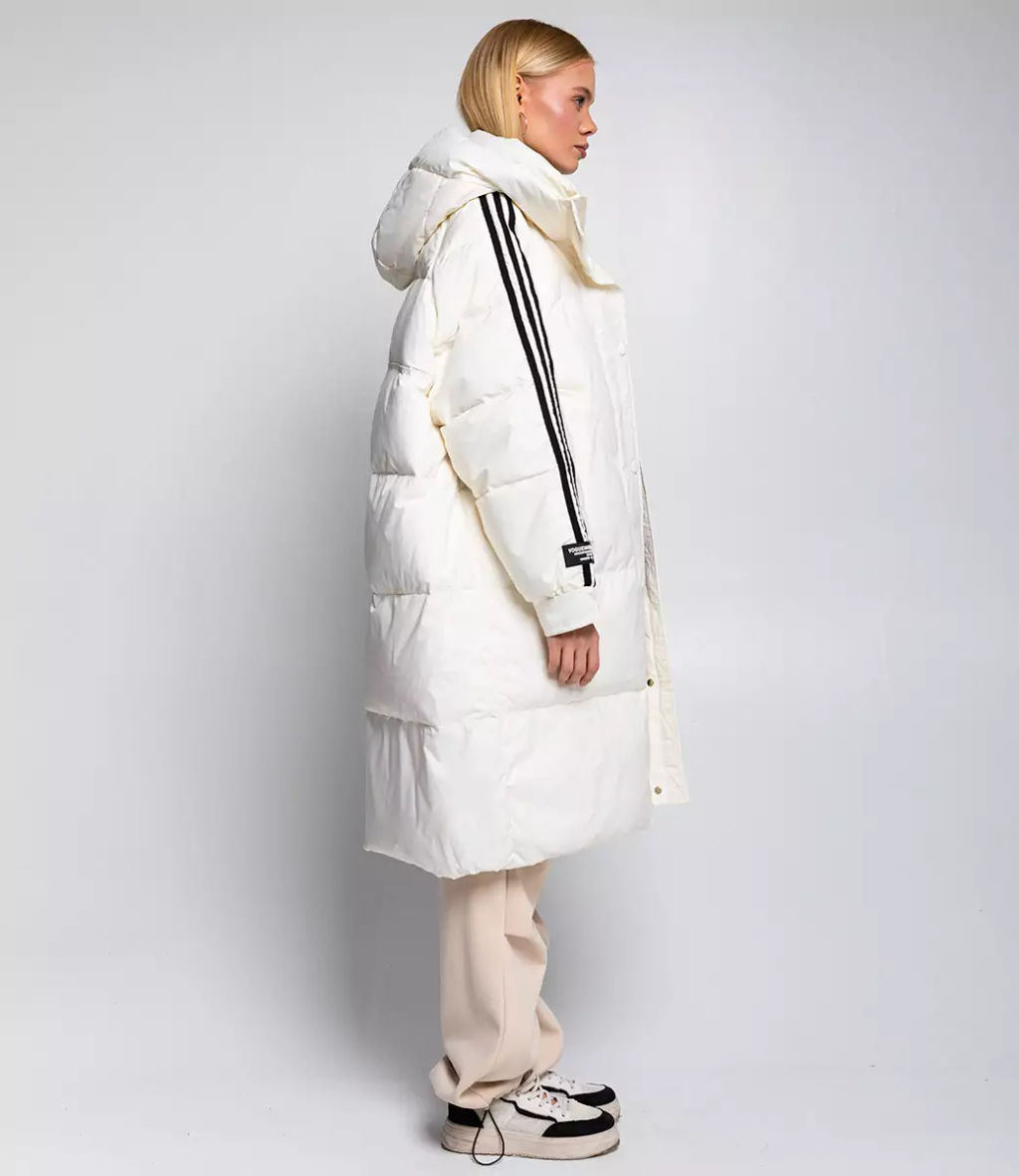 Пальто-пуховик #КТ18207, молочный