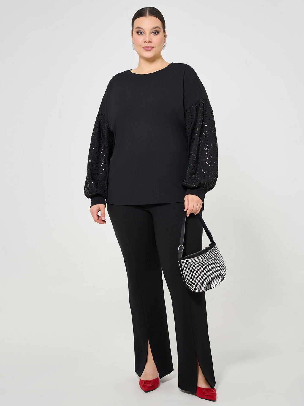 Джемпер 0269-1с черный кристалл