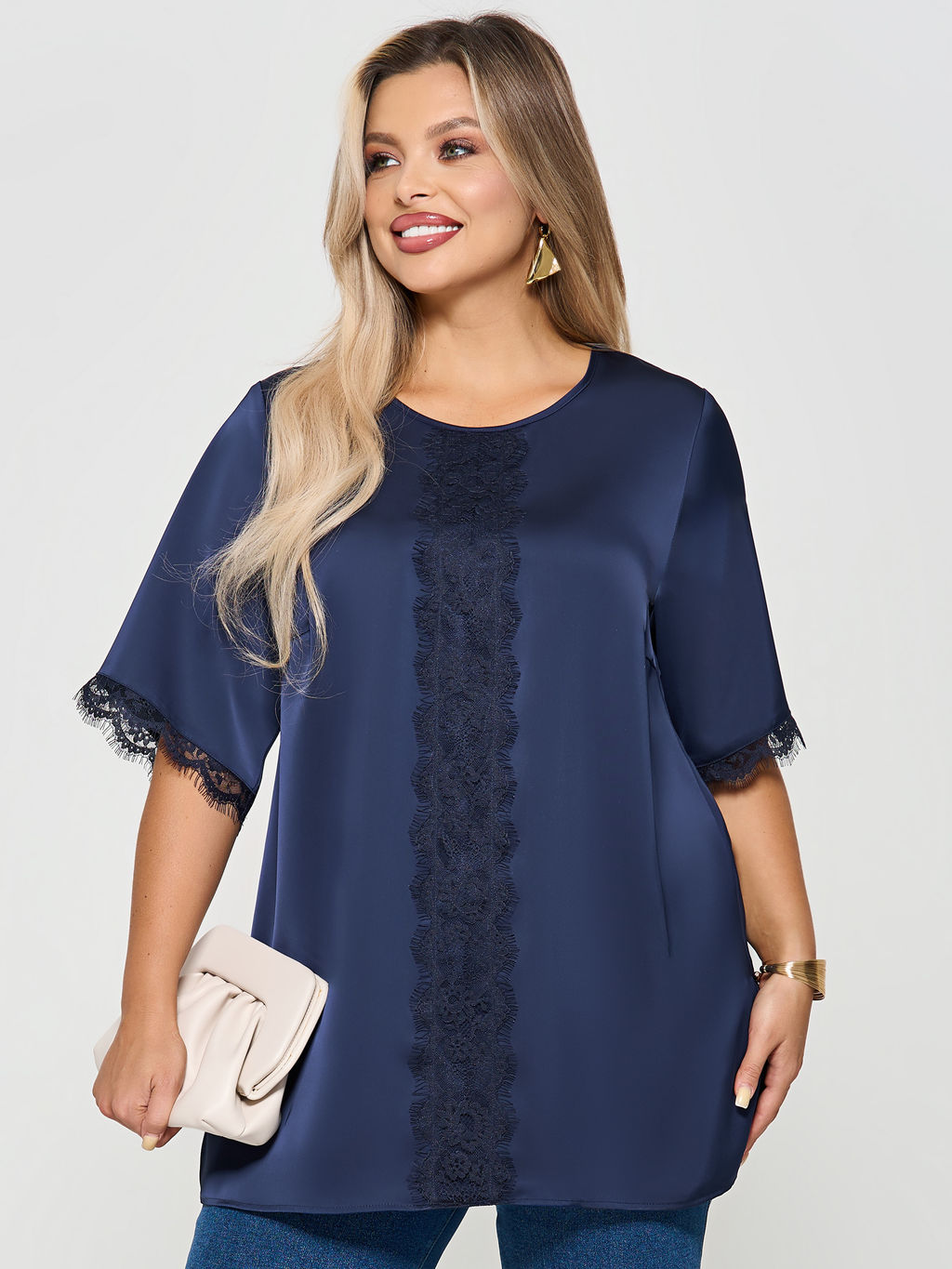 Блузка 0409-1 черничный