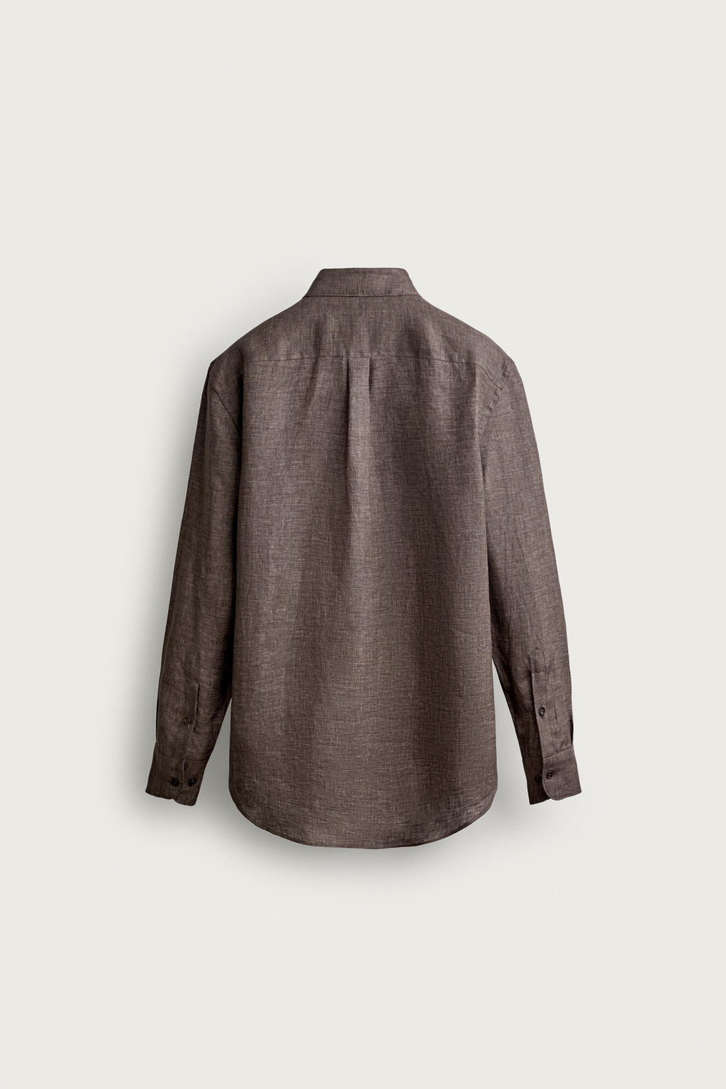 CAMISA REGULAR FIT 100% LINO / Marr?n - Zara фото 7