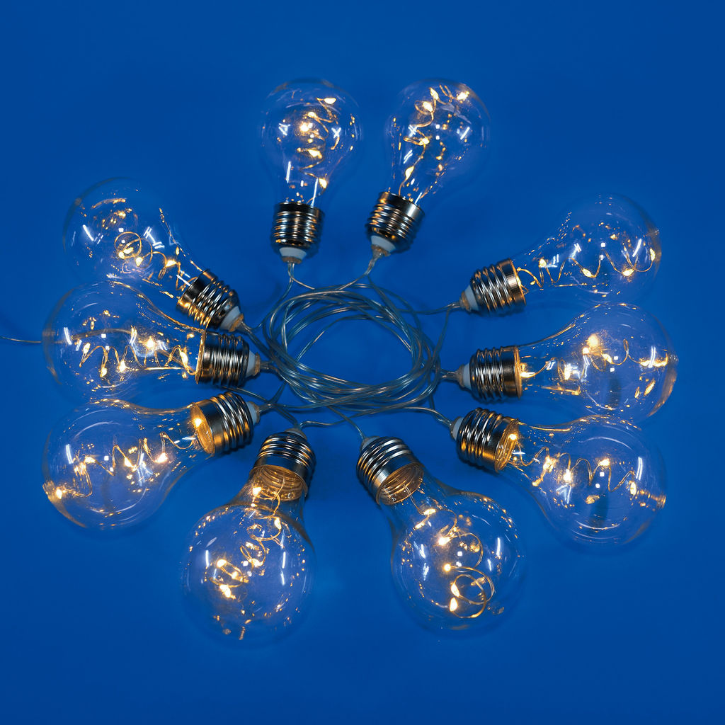 ULD-S1800-050/STB/3AA WARM WHITE IP20 RETRO BULBS-1 Гирлянда светодиодная Лампочки ретро-1, на батарейках 3AA (не в/к), 1,8м. 50 светодиодов. Теплый белый свет. Провод прозрачный. TM Uniel