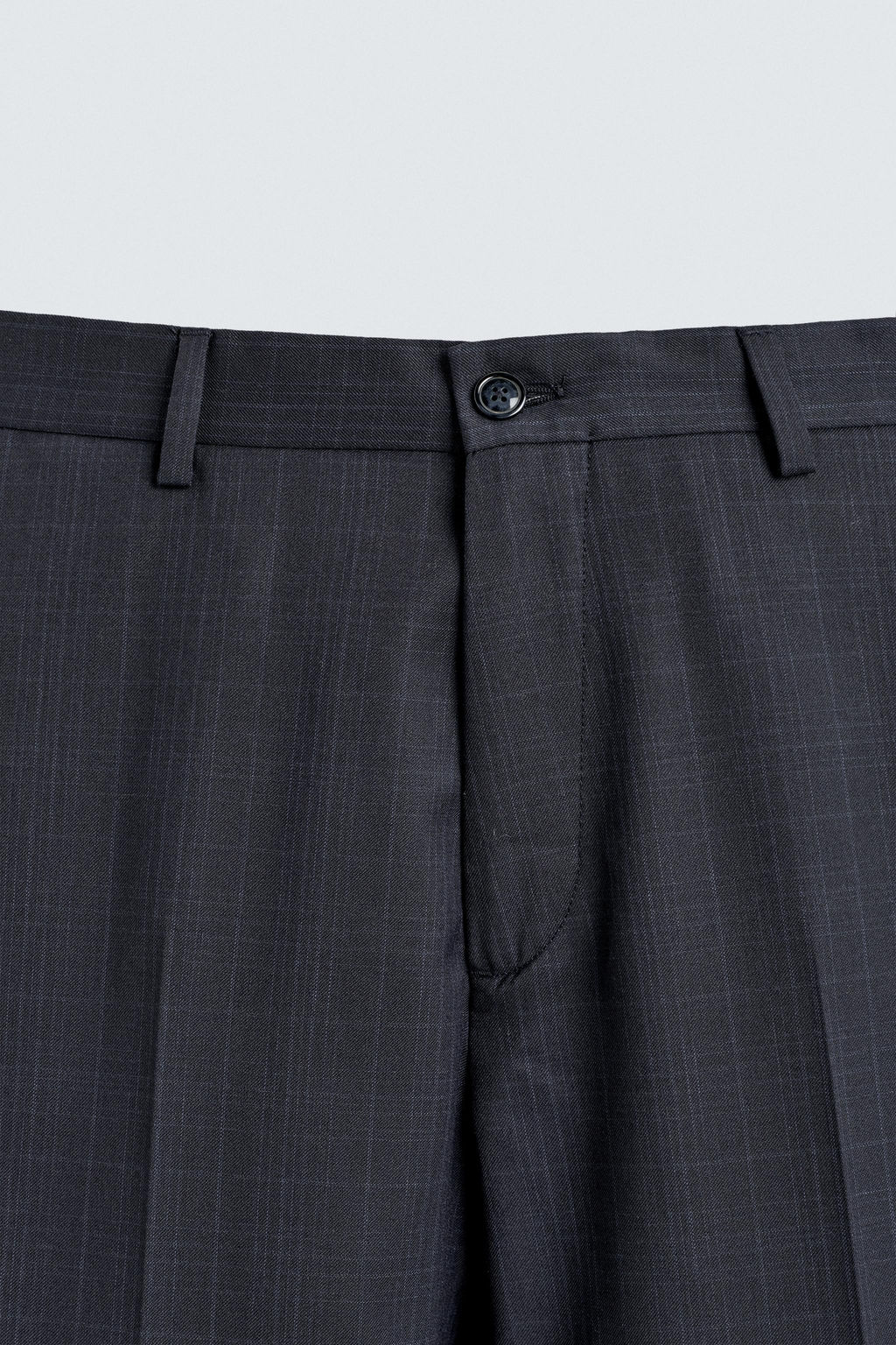 PANTAL?N REGULAR FIT TRAJE CUADROS / Marino oscuro - Zara фото 7