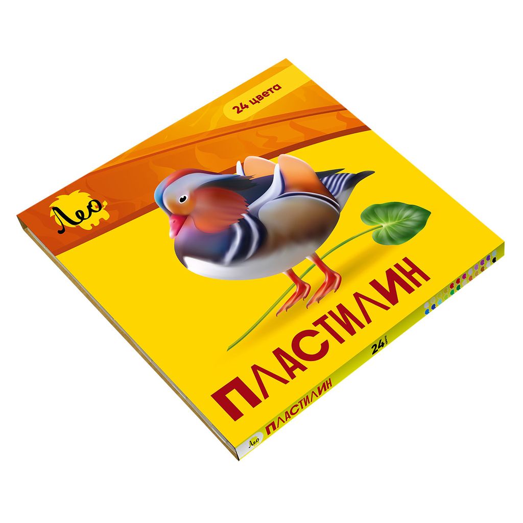 Лео Ярко Пластилин классический LBMC-0124 480 г ( в картонной упаковке ) 24 цв