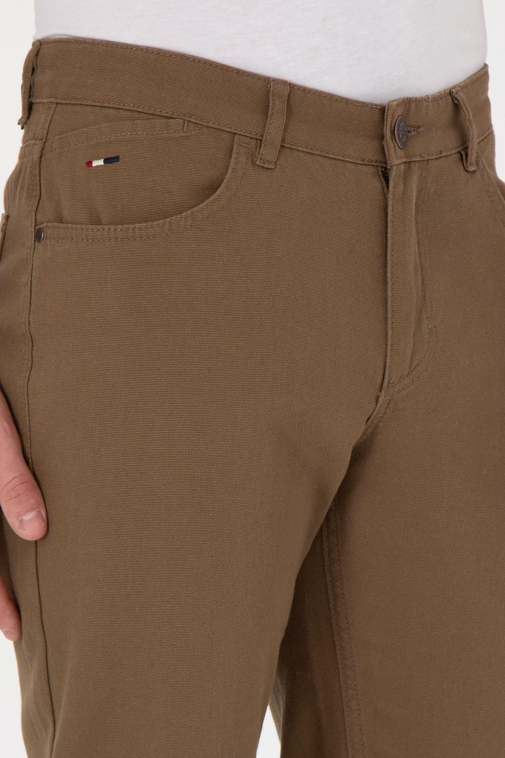 Мужские брюки цвета хаки из плотной ткани Неожиданная скидка в корзине - U.s. polo assn фото 5