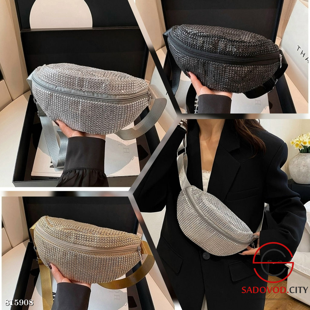 Сумка на пояс усыпанная камнями - Bruno фото 6