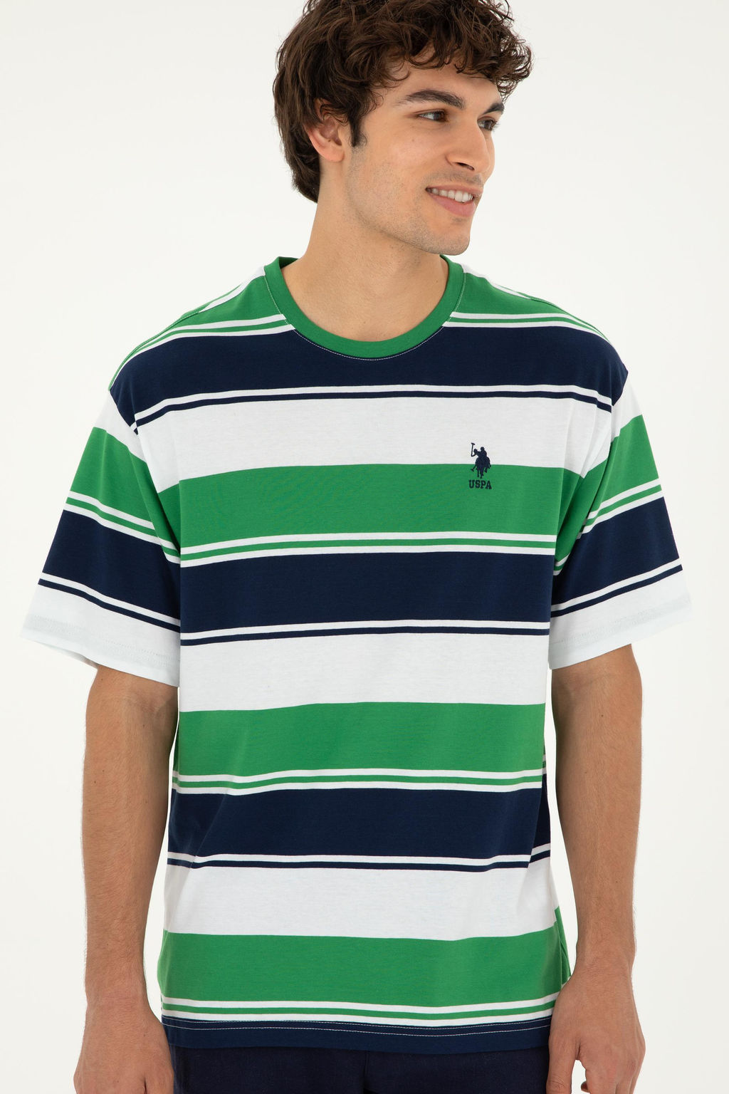 Футболка U.S. Polo Assn зеленая из хлопка  фото 10