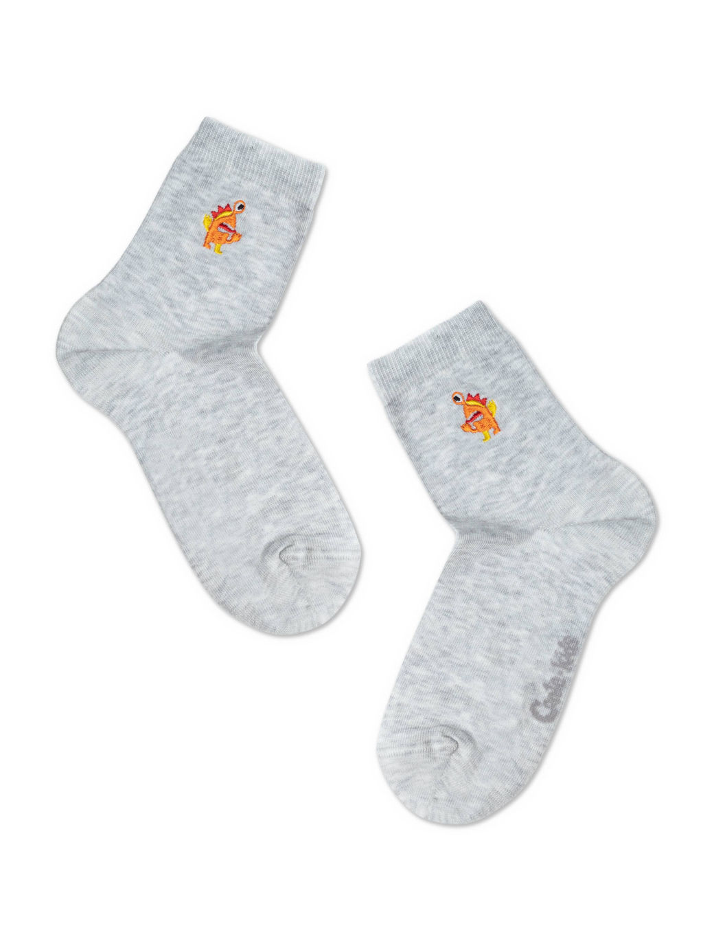 Цена за 2 пары. Носки классические CONTE-KIDS Однотонные хлопковые носки с вышивкой TIP-TOP - Conte elegant фото 5