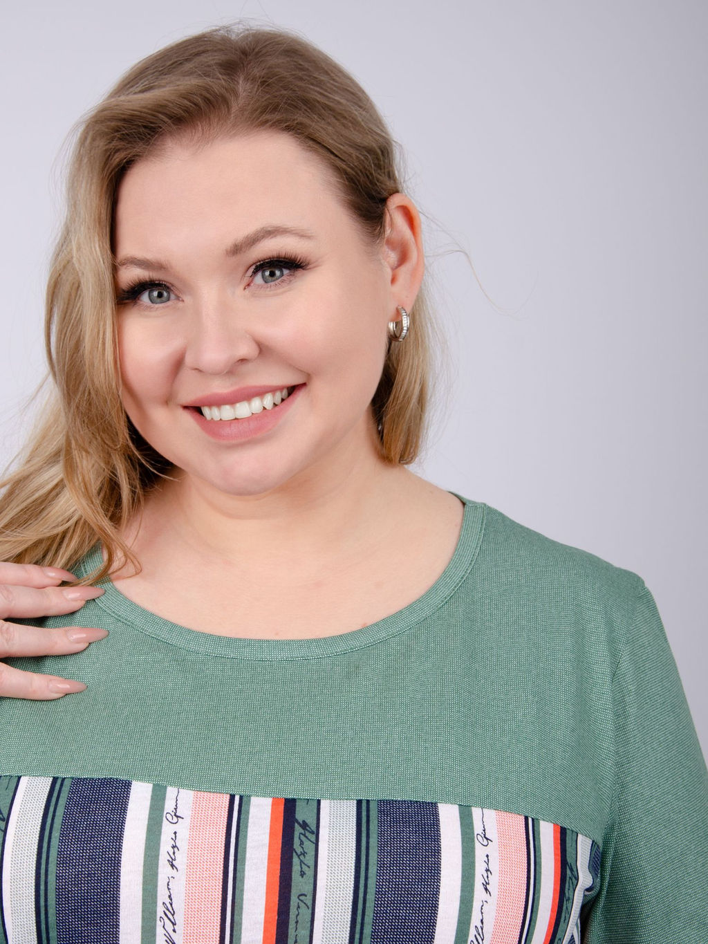 Туника "Вербена 2" зелёная, трикотаж