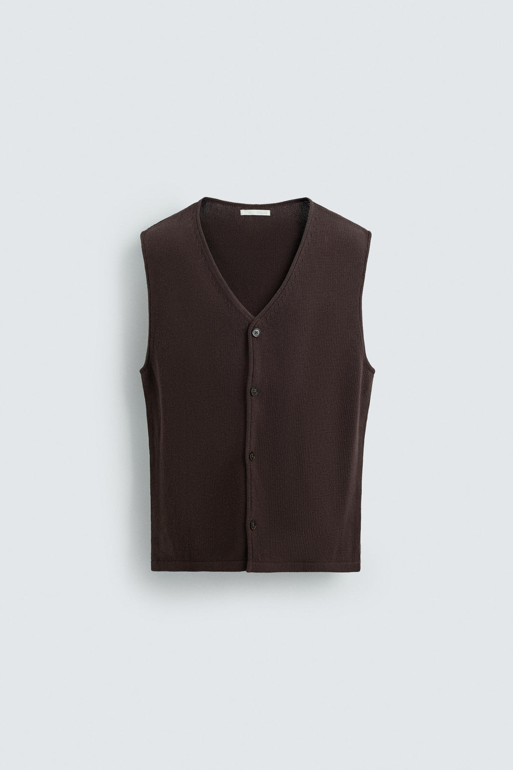 KNIT COTTON WAISTCOAT - Zara фото 7