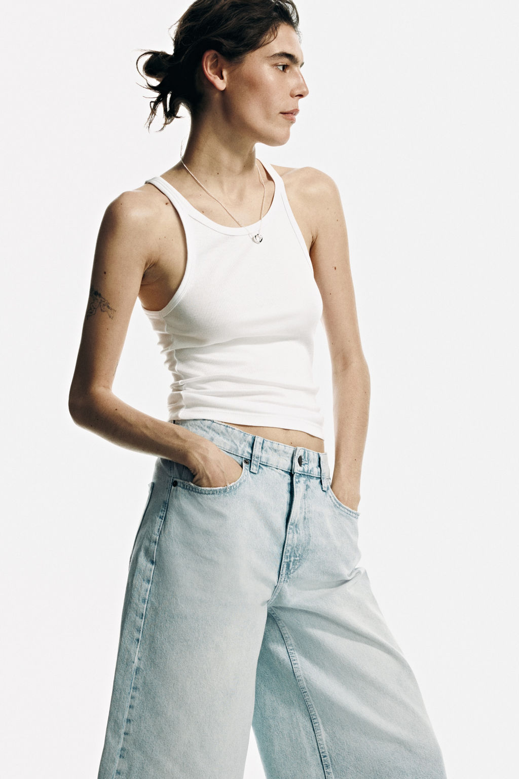 Wide Regular Waist Culotte Jeans - H&m фото 5