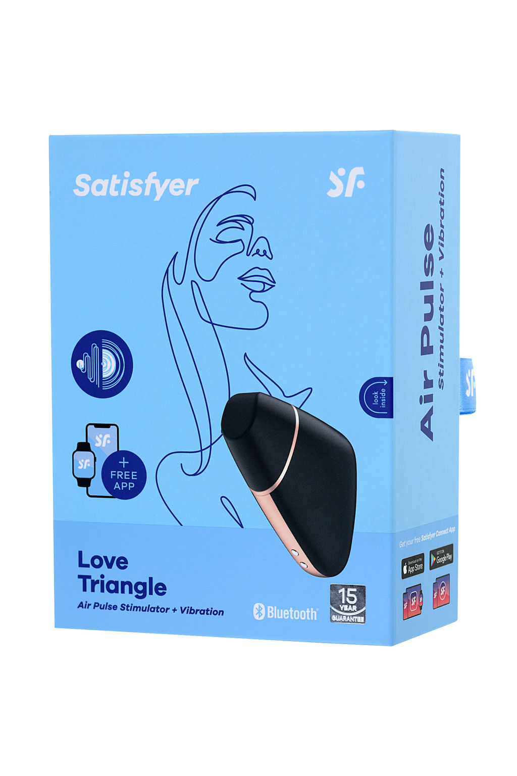 Вакуум-волновой бесконтактный стимулятор клитора Satisfyer Love Triangle, силикон, черный, 8,8 см.  фото 12
