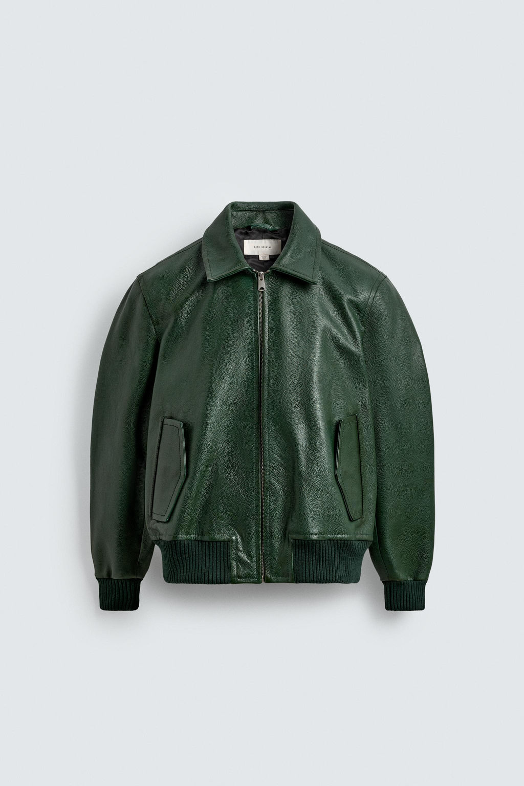 LEATHER BOMBER JACKET - Zara фото 7
