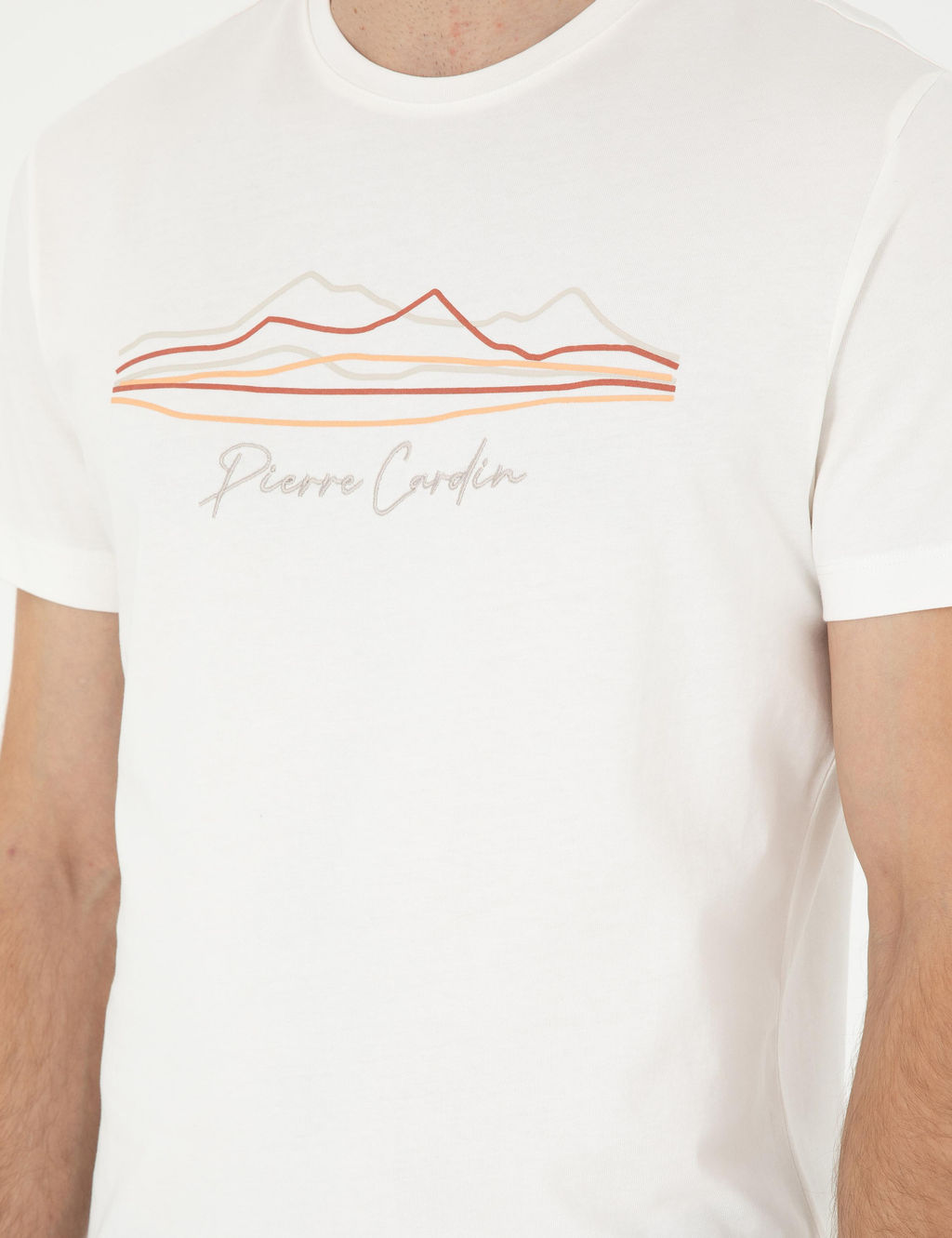 Beyaz Slim Fit Ti__rt - Pierre cardin фото 7