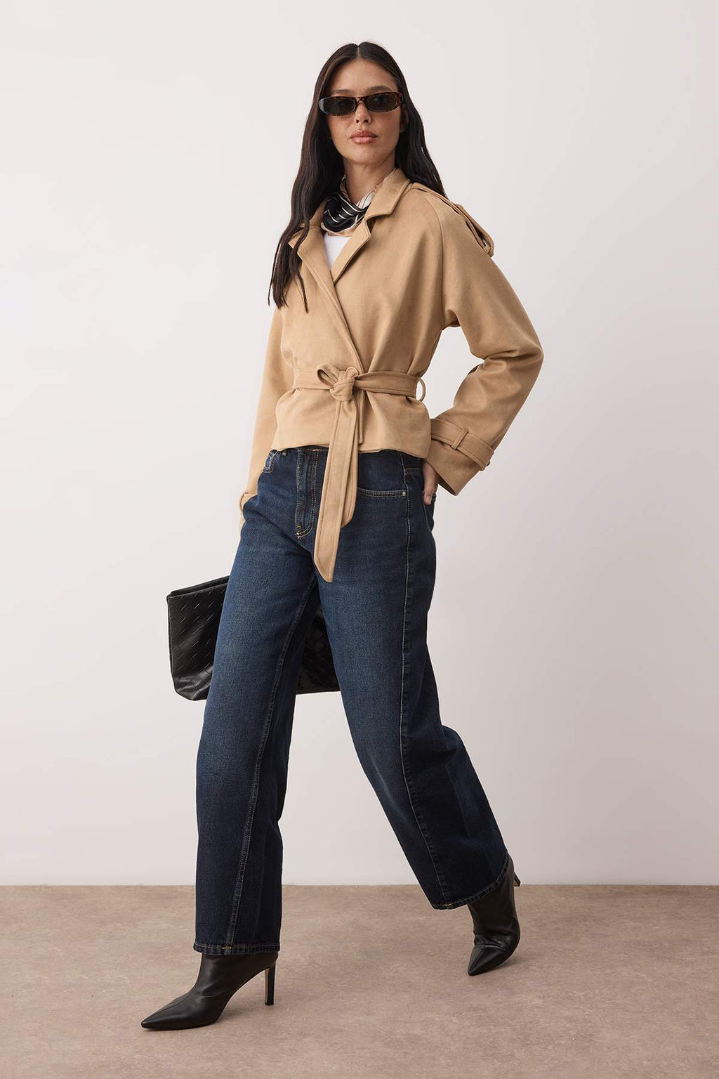 Vizon Regular Kruvaze Kusakl? Suet K?sa Trenckot TWOAW26TR00025 - Trendyolmilla фото 2