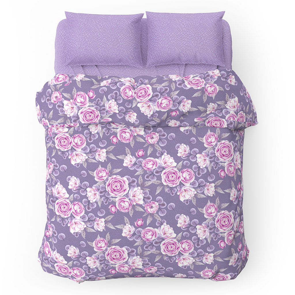 Пододеяльник 1,5 спальный "Виола" 145х215см, бязь 121г/м2, хлопок 100%, упаковка "классическая" ПВХ 28х41см, "Домашняя мода" (Россия)