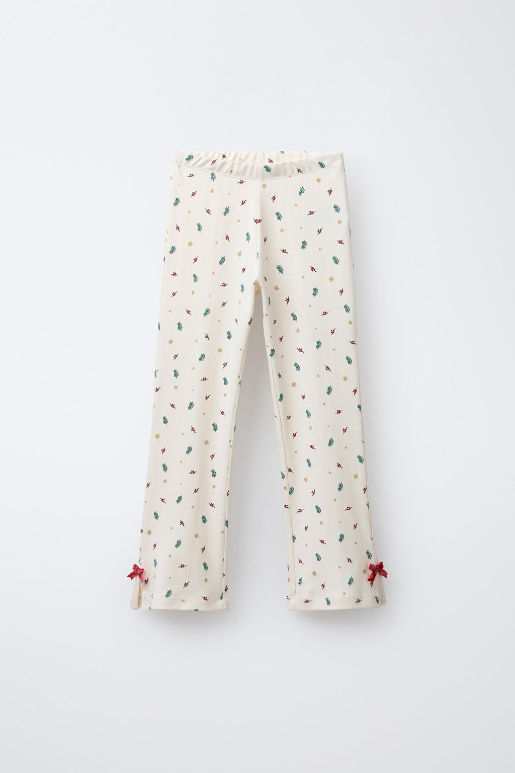 AGES 6-14 / TREE PRINT VELVET RIBBON PYJAMAS - Zara фото 4