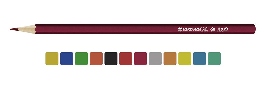 Лео ШколаСад Набор карандашей металлик LSMCP-12 заточенный 8 х 12 цв