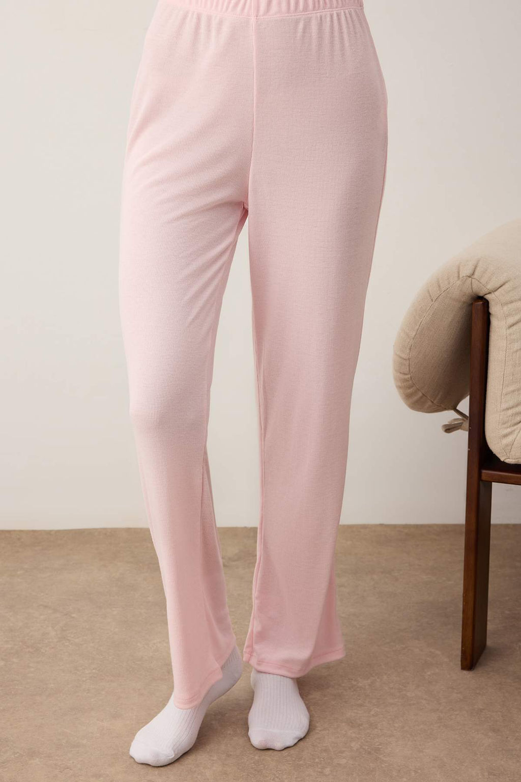 Pembe Kalp Bask?l? Fitilli Orme Pijama Tak?m? THMAW26PT00155 - Trendyolmilla фото 4