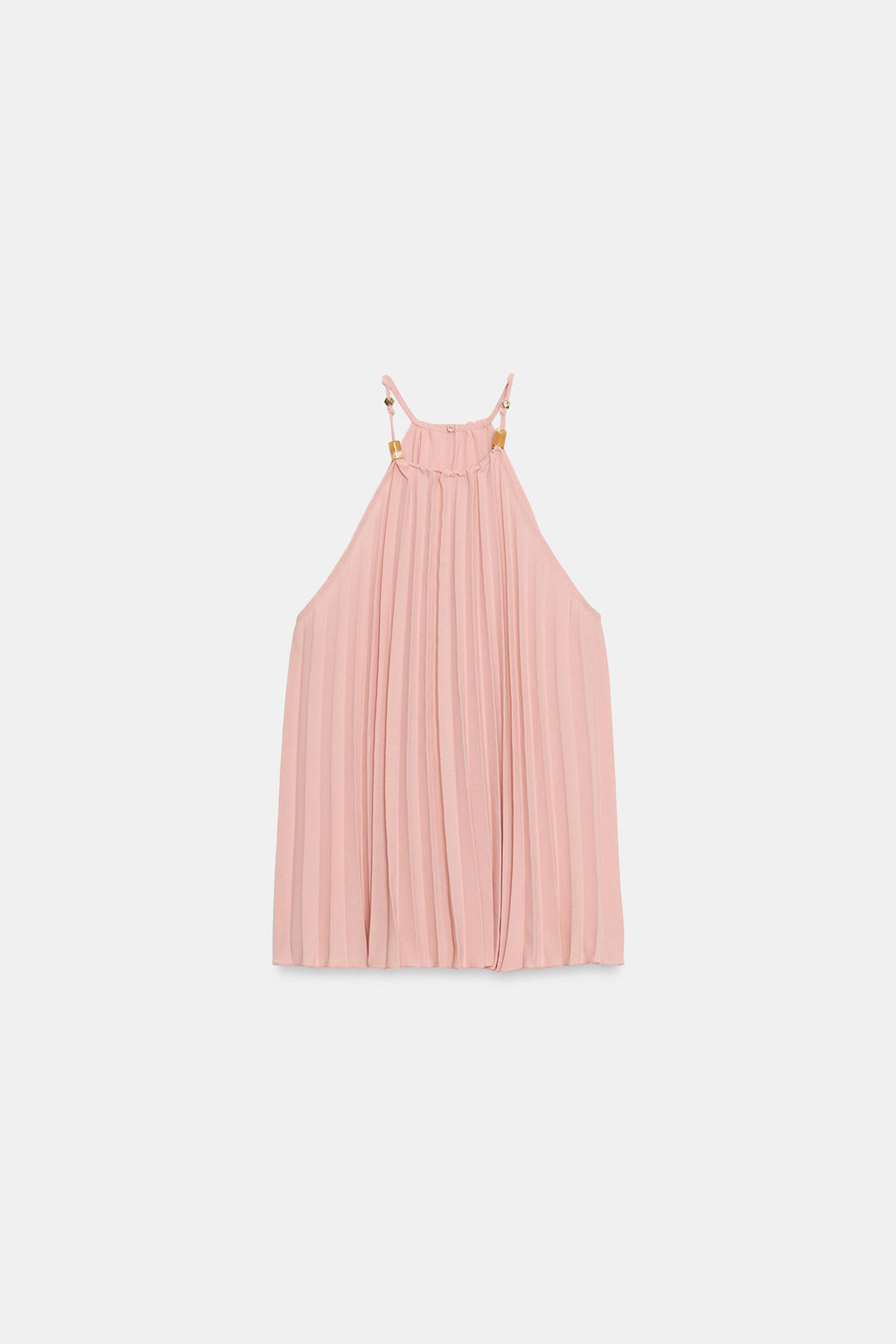 TOP HALTER PLISADO ABALORIOS / Rosa palo - Zara фото 6