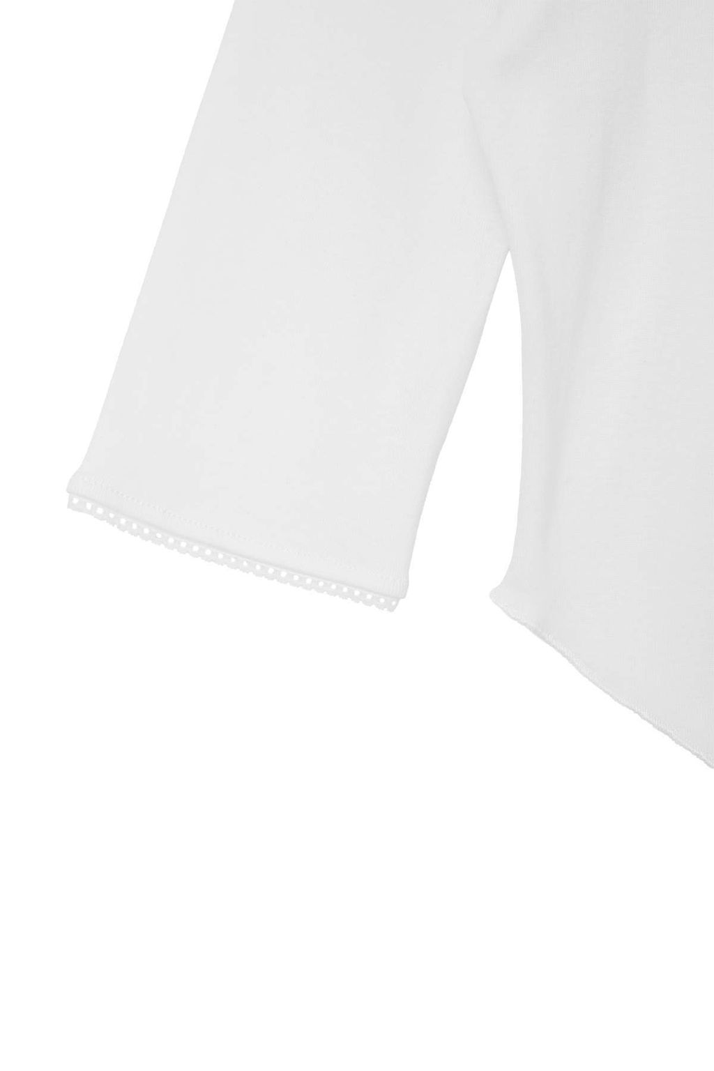 Ekru %100 Pamuk Truvakar Kol Bisiklet Yaka Crop Kol Ucu Detayl_ _rme T-Shirt TWOAW27TS00042 - Trendyolmilla фото 6