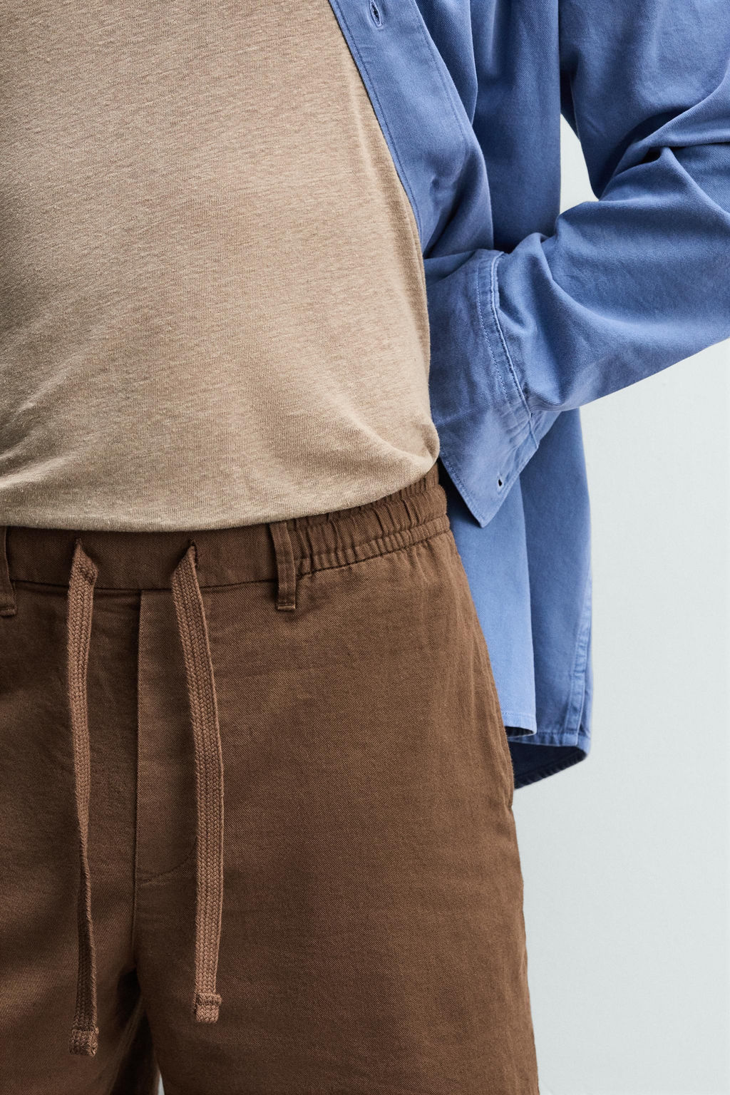 BERMUDA RELAXED FIT ALGOD?N - LINO / Beige claro - Zara фото 6