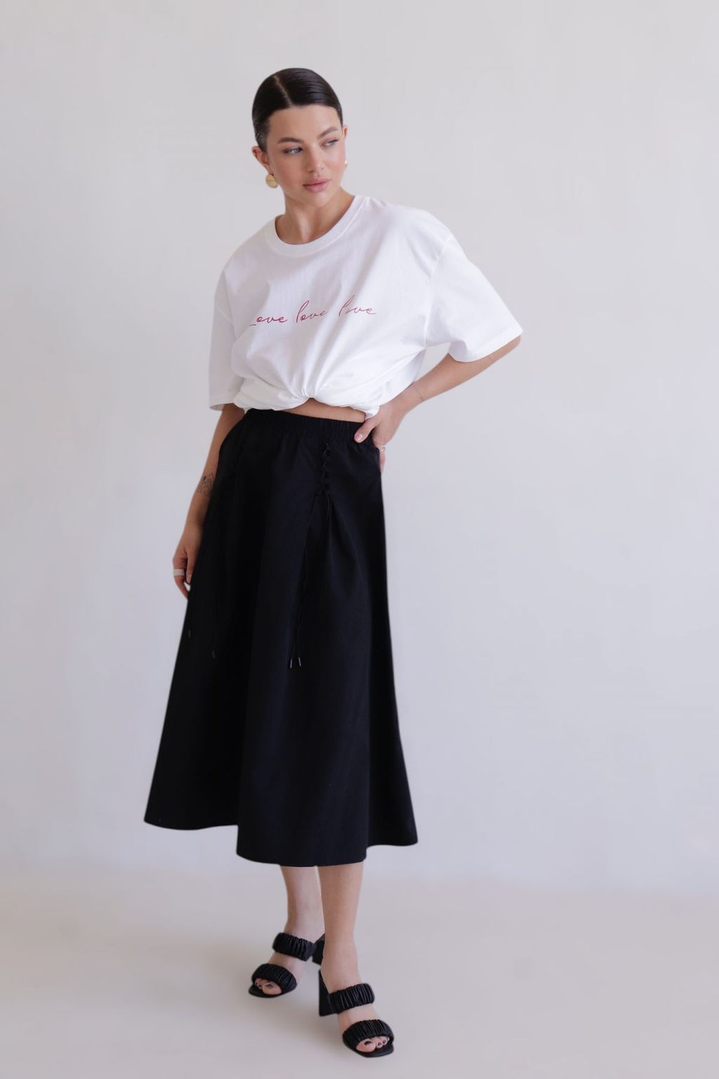 Martichelli Юбка чёрная  фото 4