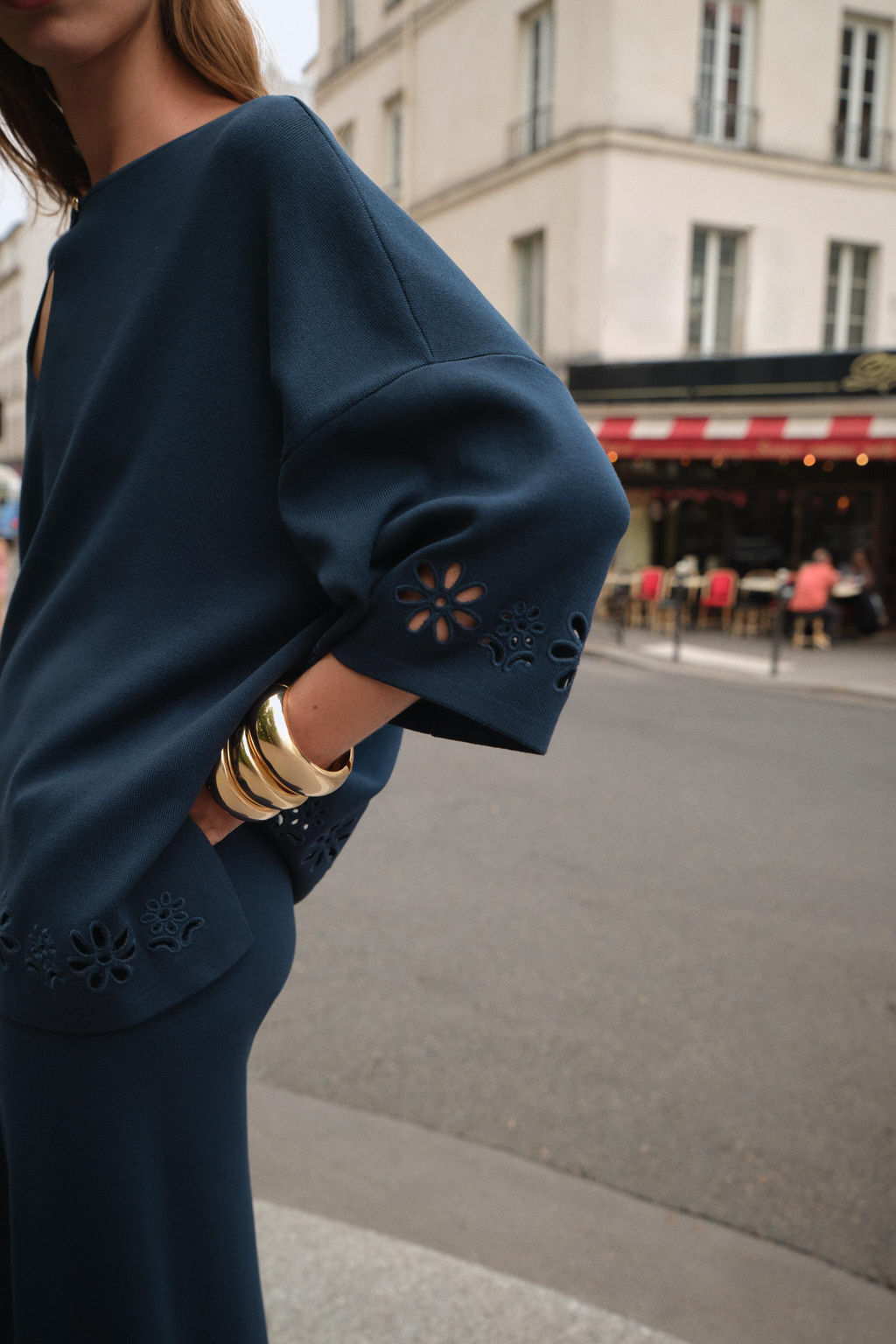 KNIT TOP WITH CUTWORK EMBROIDERY - Zara фото 3