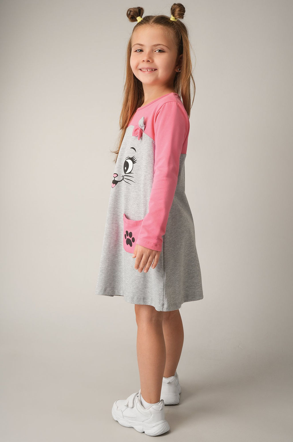 Хлопковое платье для девочки Happyfox