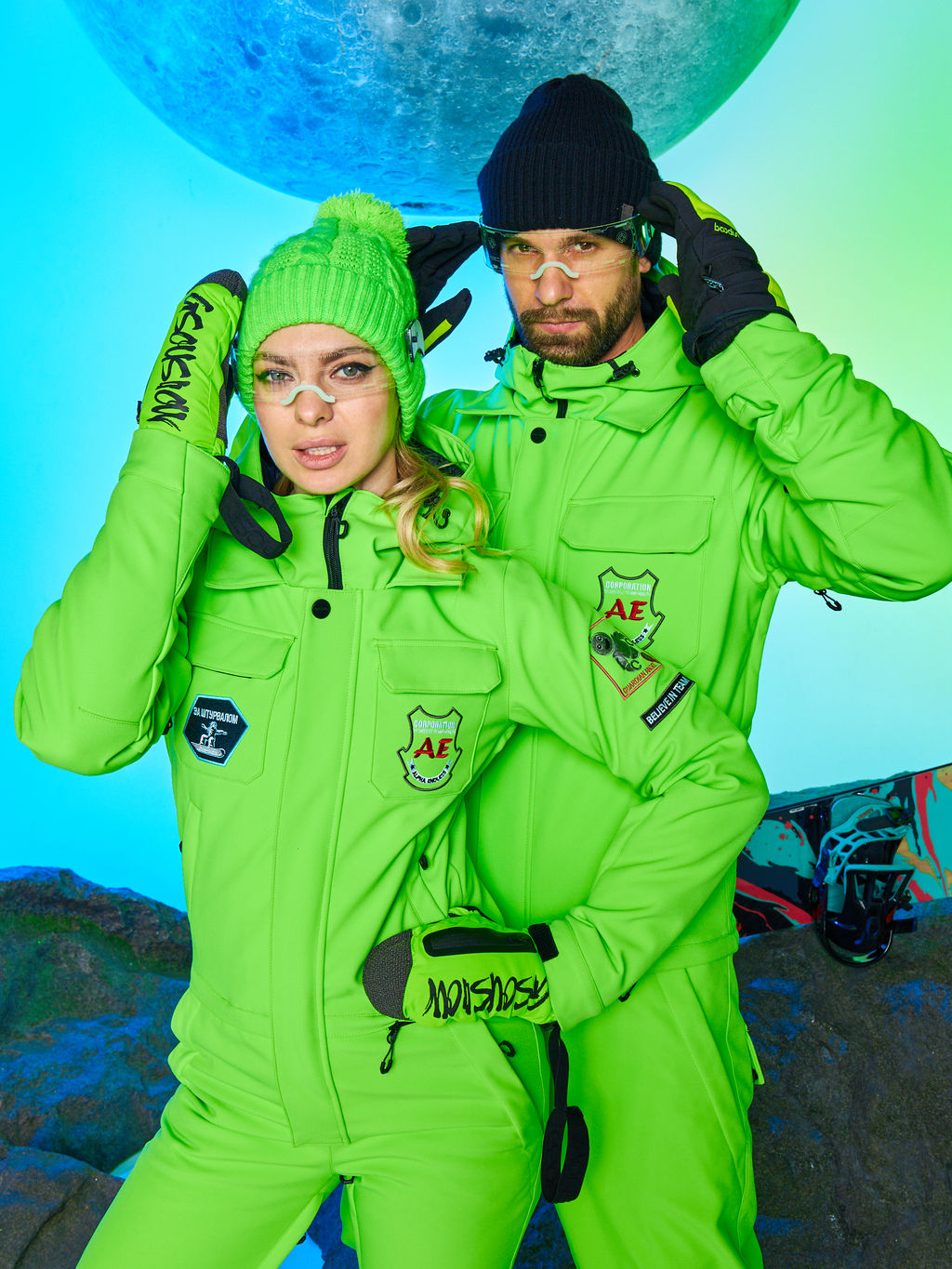 Женский сноубордический горнолыжный комбинезон Alpha Endless Aeternitas 223/2305 FAG - Салатовый  фото 49
