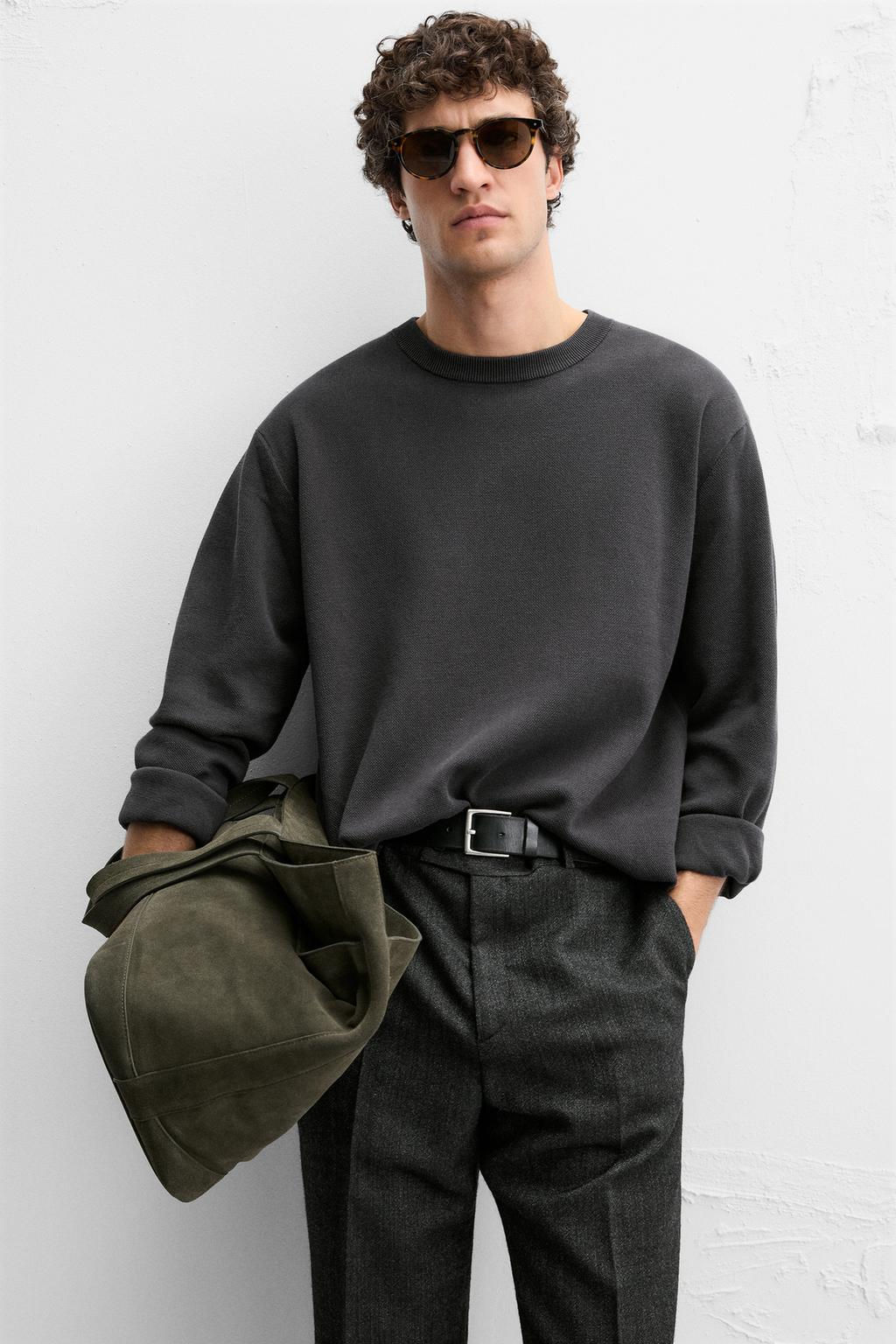 COTTON BLEND TEXTURED SWEATER - Zara фото 5