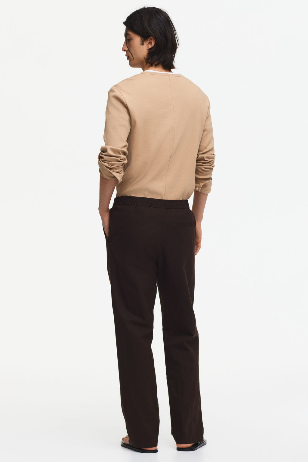 Pantal?n en mezcla de lino Regular Fit - H&m фото 11