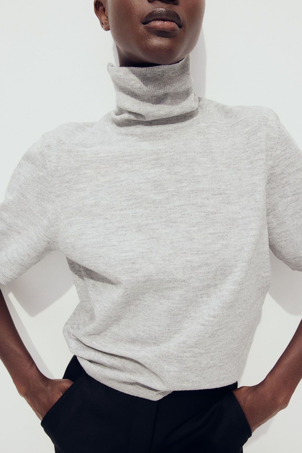 Jersey de cuello alto en punto fino - H&m фото 2