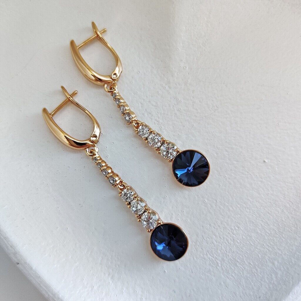 Серьги с кристаллами Swarovski