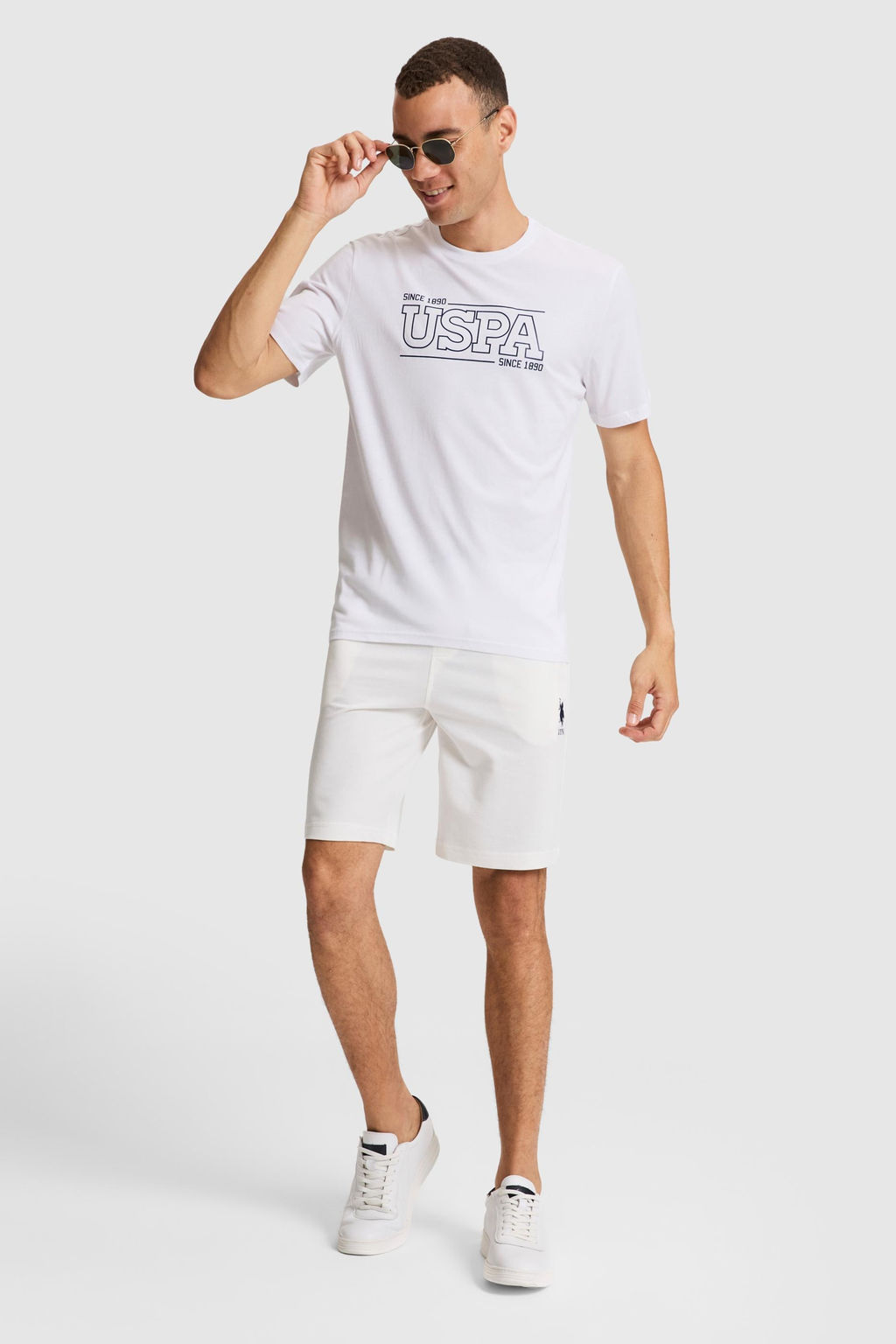 Erkek Beyaz Regular Fit Bisiklet Yaka Ti__rt