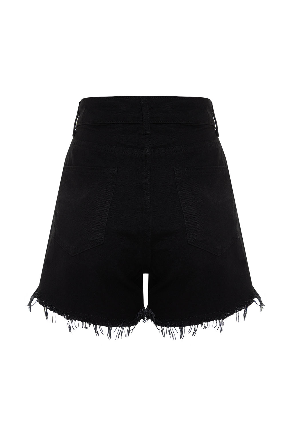 Siyah Denim Puskullu Plaj Sort TBESS22SR0395