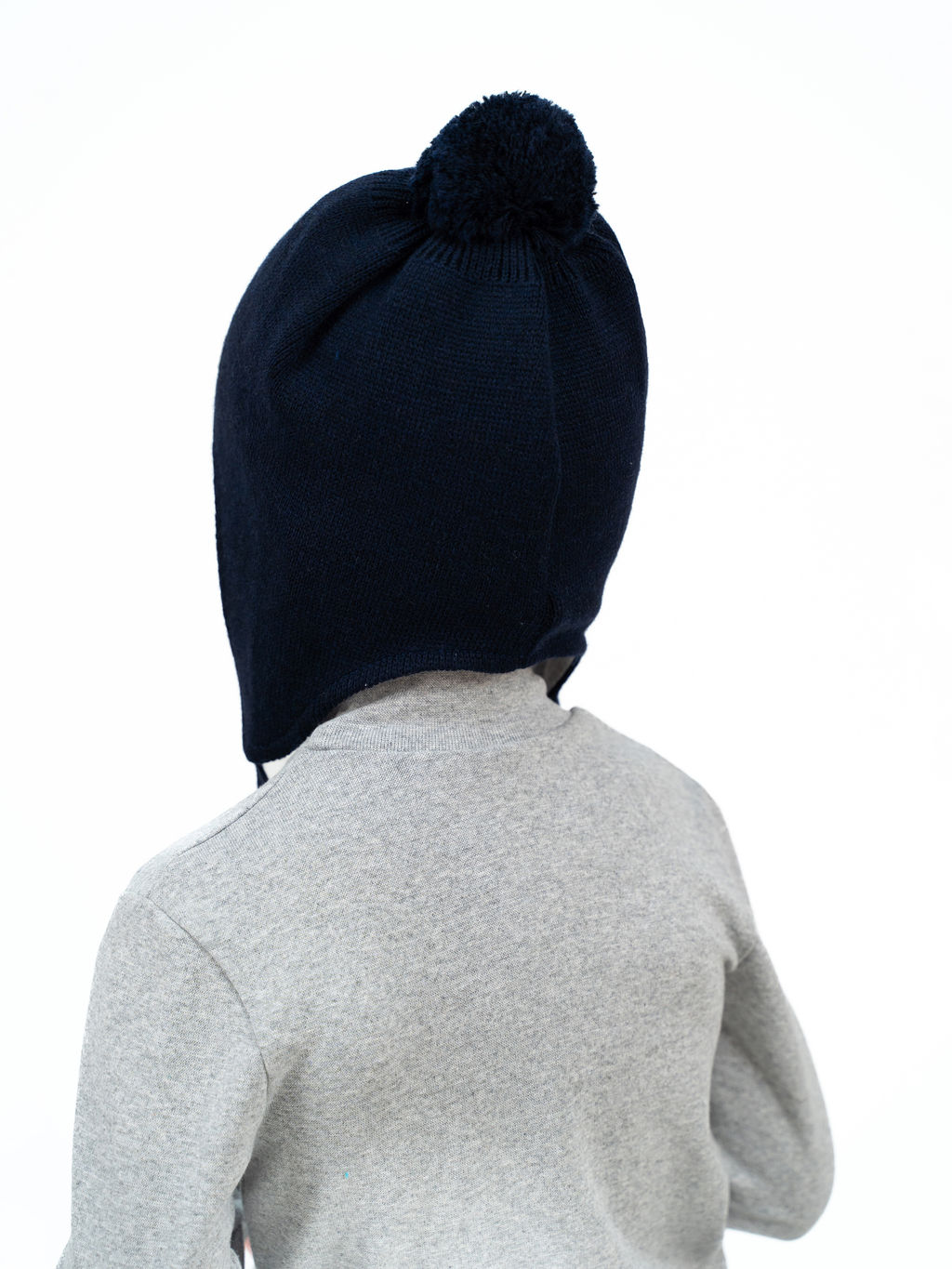 Шапка вязаная темно-синяя Ш-108 (48-50)