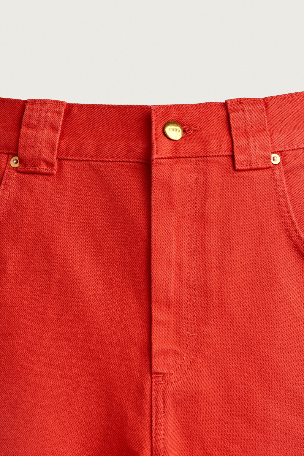 BERMUDA RELAXED FIT ALGOD?N / Blanco / Rojo - Zara фото 8