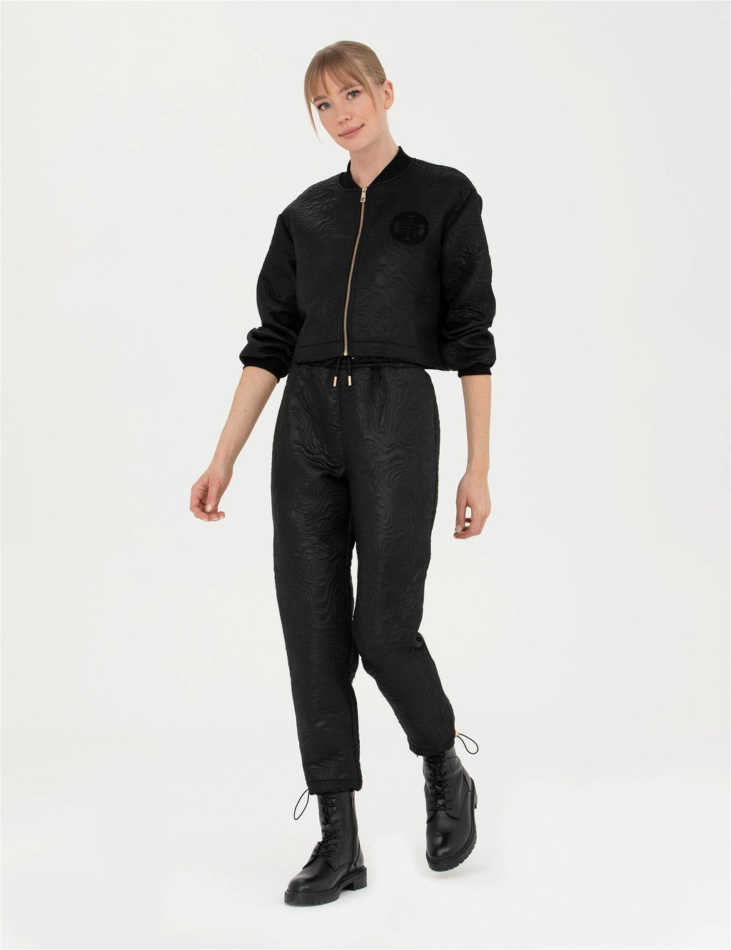 Siyah Parlak Dokulu Comfort Fit Pantolon - Pierre cardin фото 3