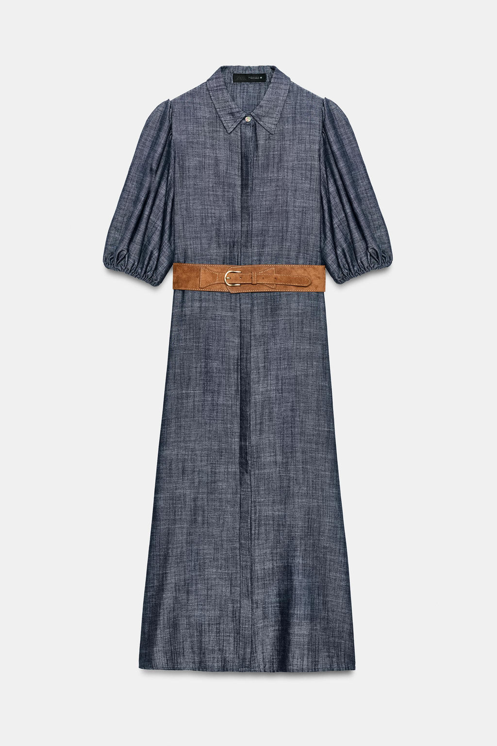 VESTIDO MIDI CINTUR?N / ?ndigo - Zara фото 7
