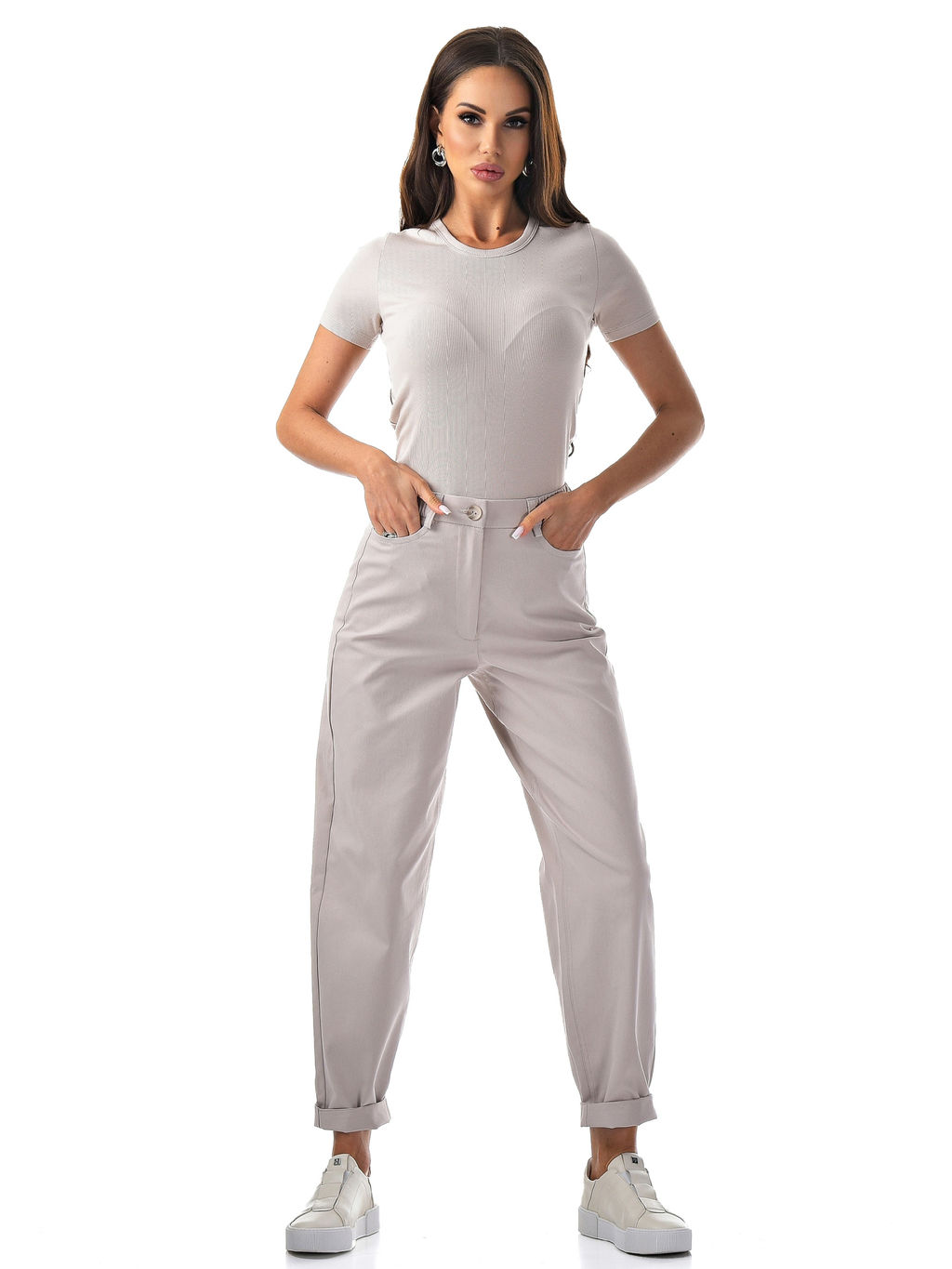 Хлопковые деним брюки - А+б коллекция фото 39