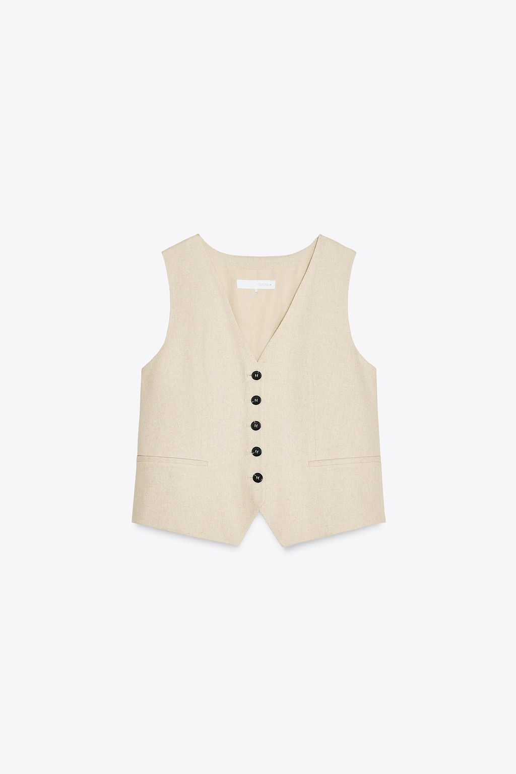 LINEN BLEND TAILORED WAISTCOAT - Zara фото 7