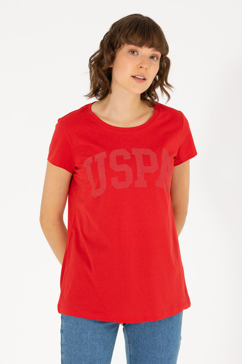 Женская красная футболка Basic - U.s. polo assn фото 17