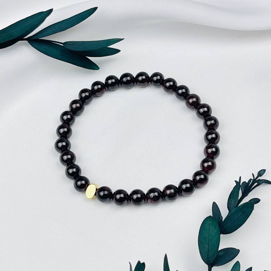 Браслет из Граната со вставкой 17 см