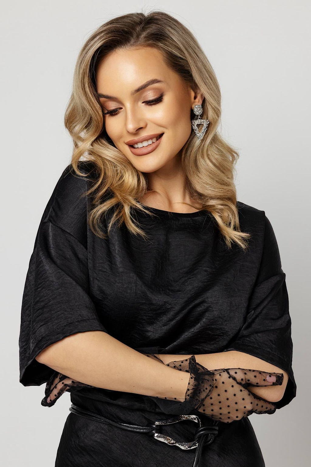 Блузка женская 4483/01/Чёрный - Rise фото 3