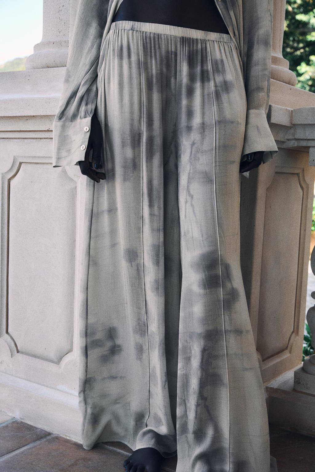 FLOWING TIE-DYE TROUSERS - Zara фото 2
