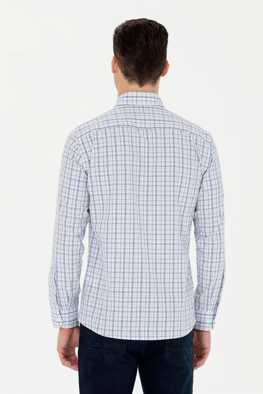 U. S. Polo Assn Мужская синяя рубашка в клетку - U.s. polo assn фото 12