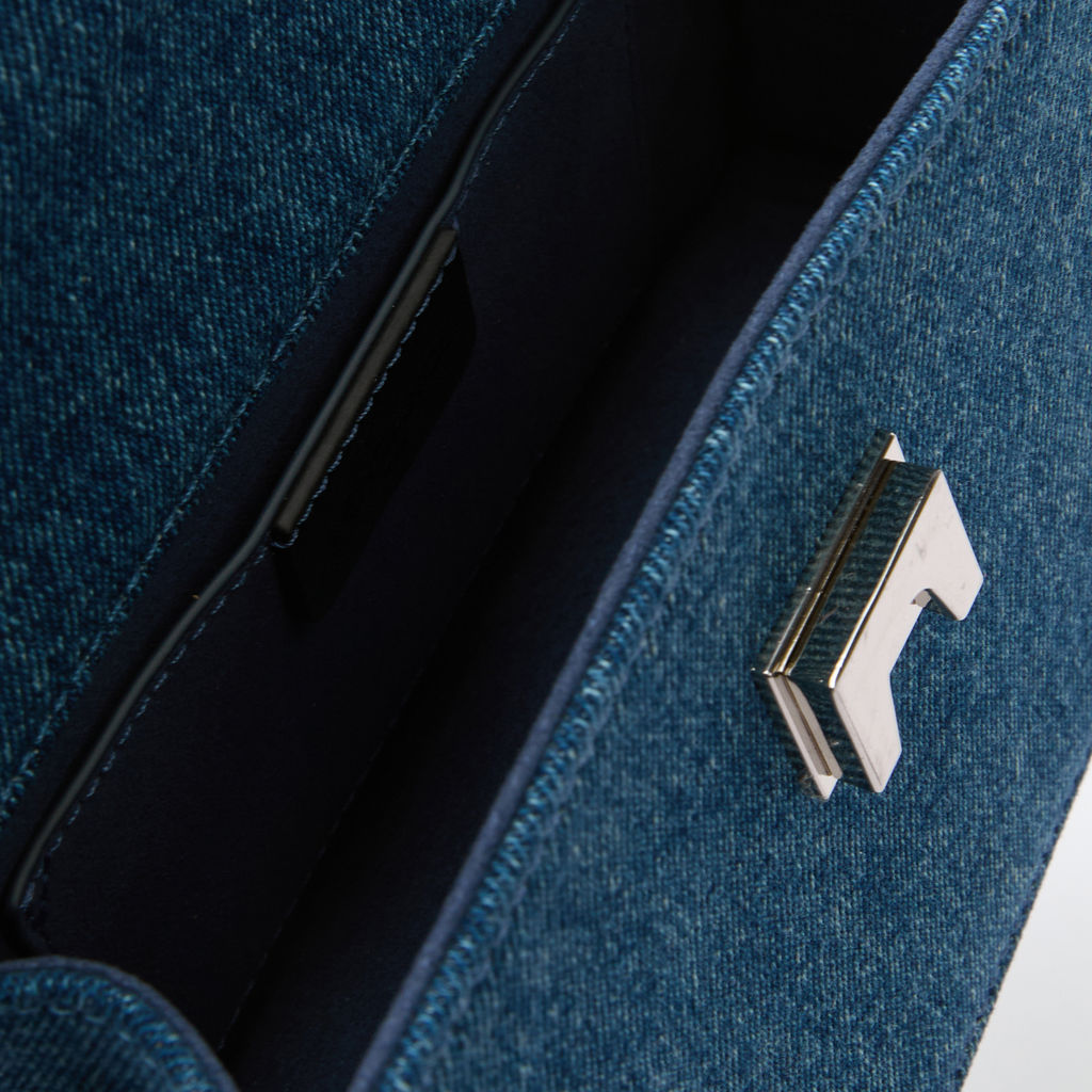 Женская сумка с ручками из денима TENDANCE Артикул 4248266, синий  фото 5
