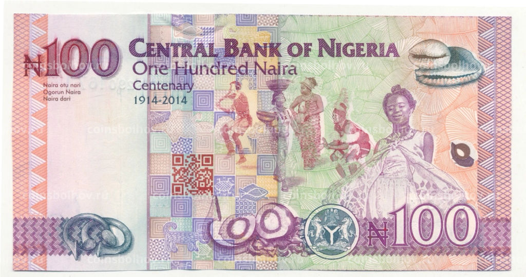 100 найра 2024 года Нигерия