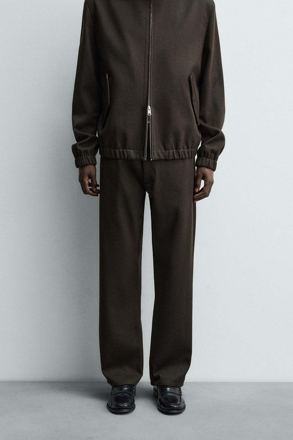 WOOL/COTTON TEXTURED TROUSERS - Zara фото 2